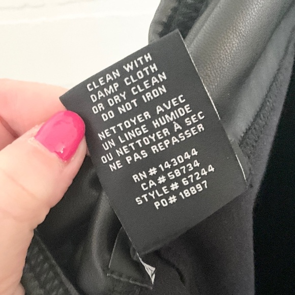 Anthropologie x 7 for All Mankind Leggings Liquid Vegan Leather Black Like new L - Picture 6 of 10